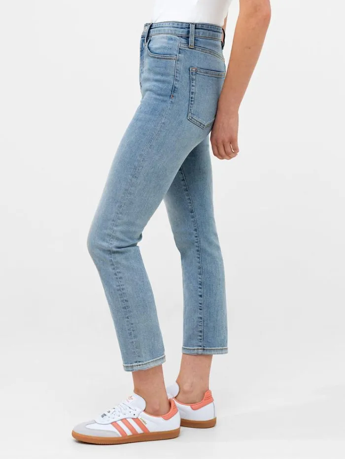 French Connection Trousers Stretch Denim Cigarette Fit Ankle Length Jeans 28 Inch Bleach Wash 8211 Woman