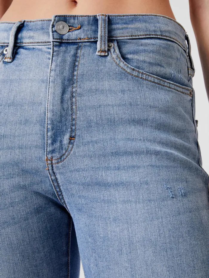 French Connection Trousers Stretch Denim Cigarette Fit Ankle Length Jeans 28 Inch Bleach Wash 8211 Woman