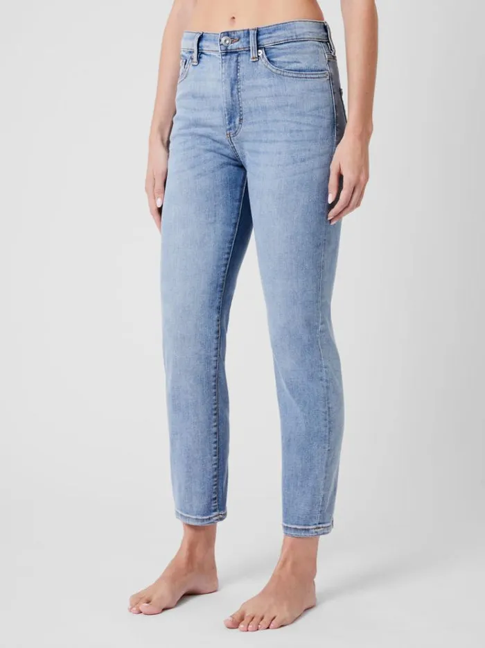 French Connection Trousers Stretch Denim Cigarette Fit Ankle Length Jeans 28 Inch Bleach Wash 8211 Woman