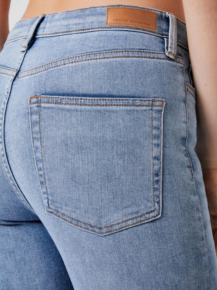 French Connection Trousers Stretch Denim Cigarette Fit Ankle Length Jeans 28 Inch Bleach Wash 8211 Woman