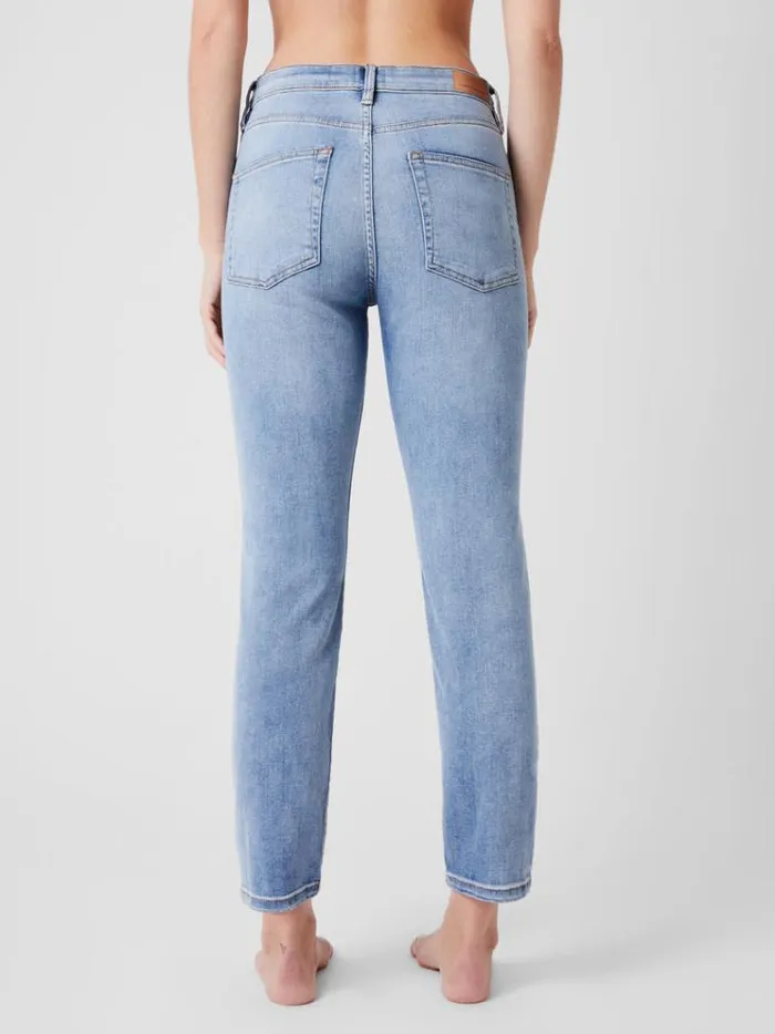 French Connection Trousers Stretch Denim Cigarette Fit Ankle Length Jeans 28 Inch Bleach Wash 8211 Woman