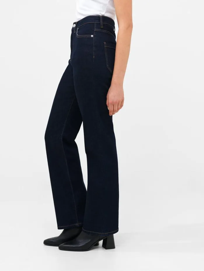French Connection Trousers Stretch Denim Wide Flare Full Length Jeans 34 Inch Clean Indigo 8211 Woman