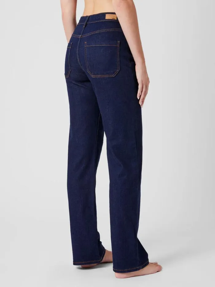French Connection Trousers Stretch Denim Wide Flare Full Length Jeans 34 Inch Clean Indigo 8211 Woman