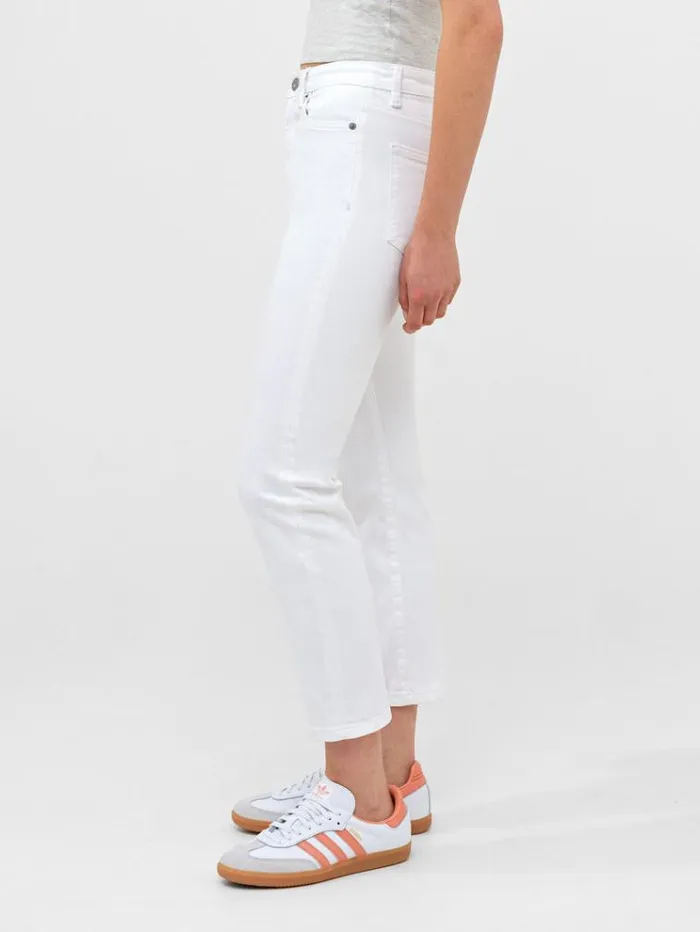 French Connection Trousers Stretch Slim Straight Cigarette Ankle Length Denim Jeans 28 Inch White 8211 Woman