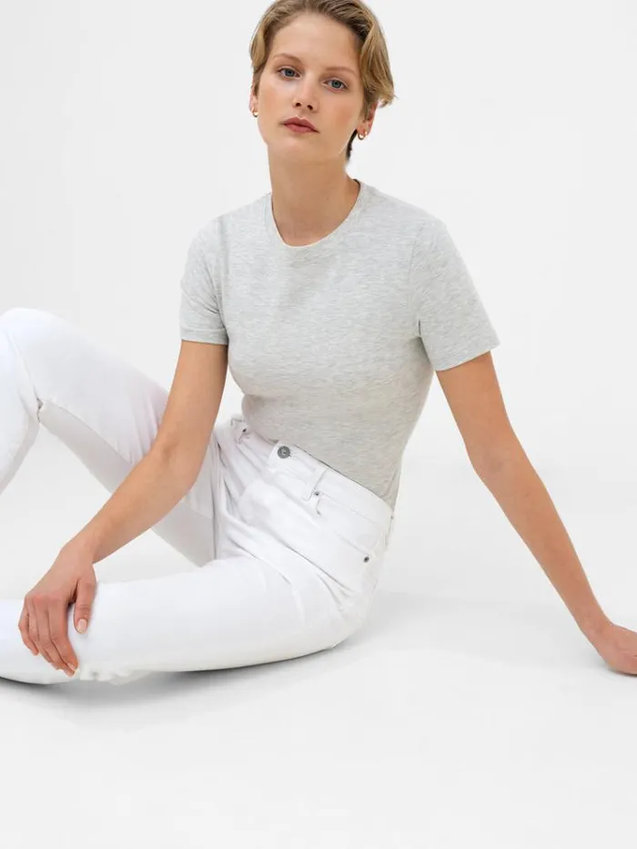 French Connection Trousers Stretch Slim Straight Cigarette Ankle Length Denim Jeans 28 Inch White 8211 Woman