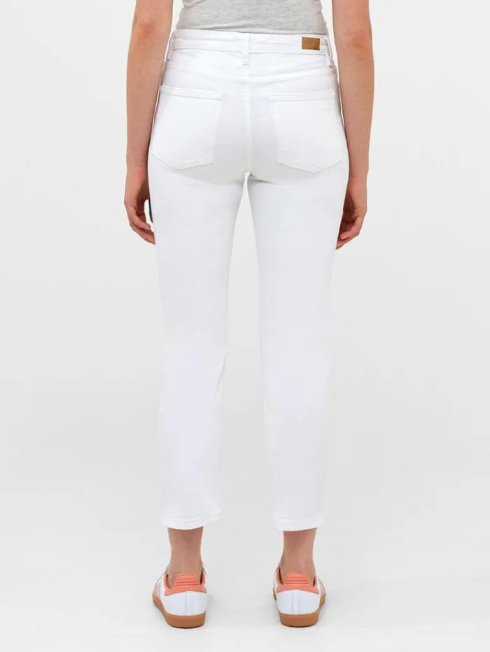 French Connection Trousers Stretch Slim Straight Cigarette Ankle Length Denim Jeans 28 Inch White 8211 Woman