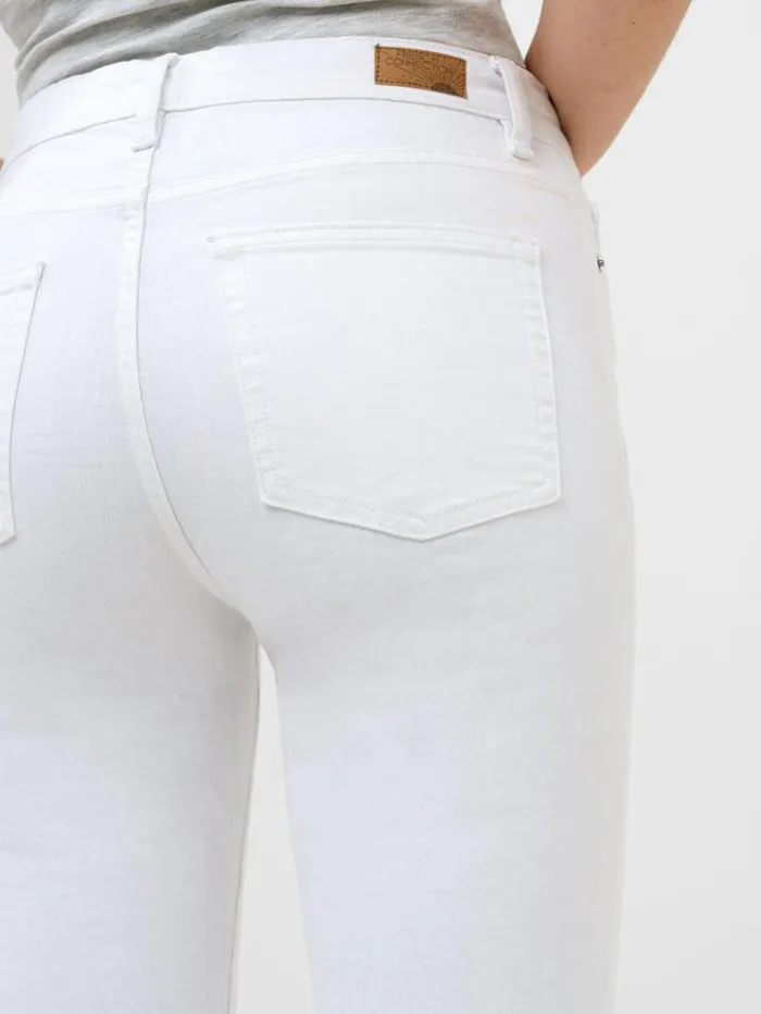 French Connection Trousers Stretch Slim Straight Cigarette Ankle Length Denim Jeans 28 Inch White 8211 Woman
