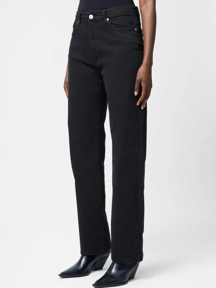 French Connection Trousers Toms Denim Bleach Line Jeans 32 Inch Just Black 8211 Woman