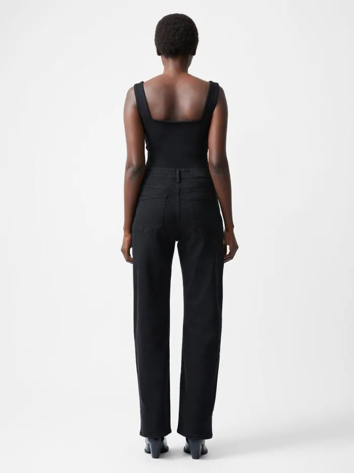 French Connection Trousers Toms Denim Bleach Line Jeans 32 Inch Just Black 8211 Woman