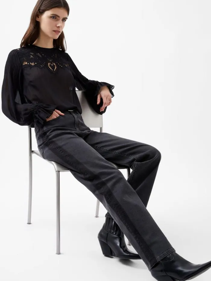 French Connection Trousers Toms Denim Mix Wash Jeans 32 Inch Vint Blkjust Blk 8211 Woman