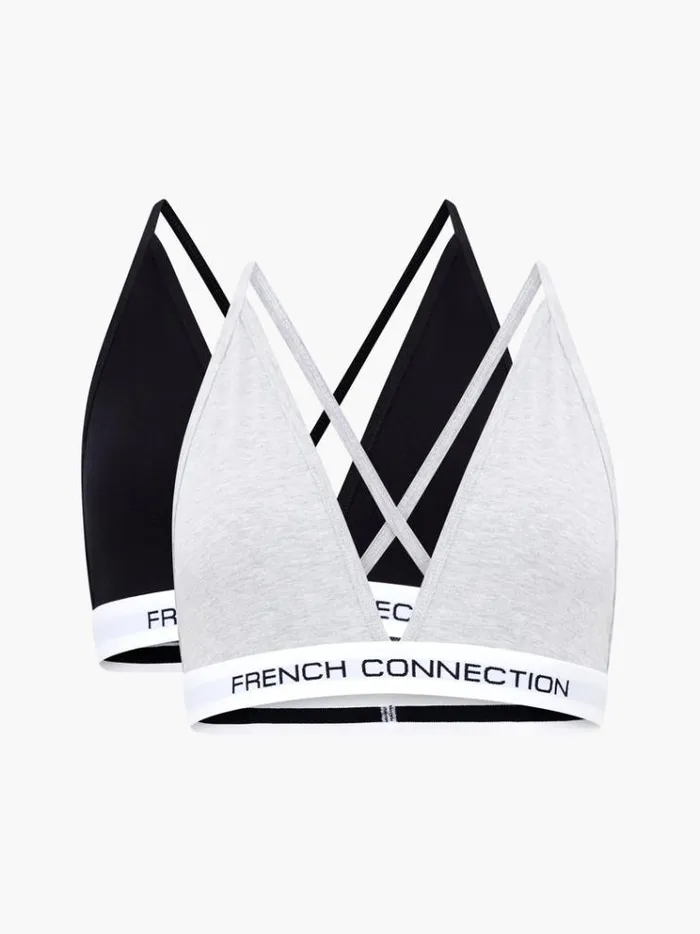 French Connection Underwear and Socks Fc 2 Pack Logo Bralette Blackgrey 8211 Woman French Connection Underwear and Socks Fc 2 Pack Logo Bralette Blackgrey 8211 Woman