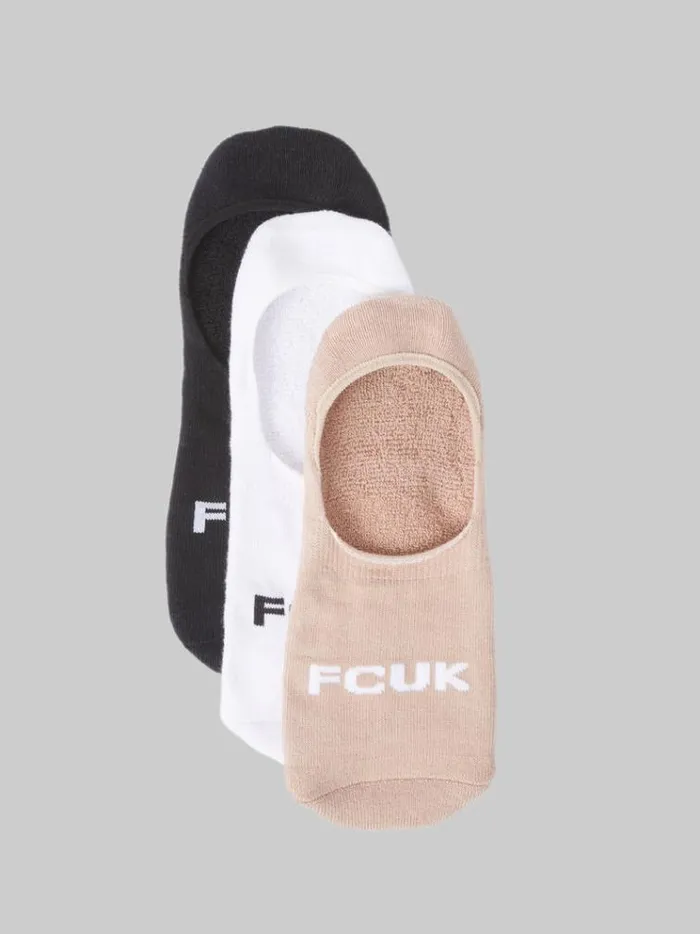 French Connection Underwear and Socks Fcuk 3 Pack Invisible Socks Multi 2 8211 Woman French Connection Underwear and Socks Fcuk 3 Pack Invisible Socks Multi 2 8211 Woman