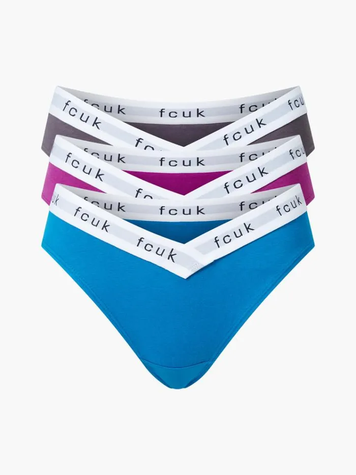 French Connection Underwear and Socks Fcuk 3 Pack VCut Briefs Multi 3 8211 Woman French Connection Underwear and Socks Fcuk 3 Pack VCut Briefs Multi 3 8211 Woman