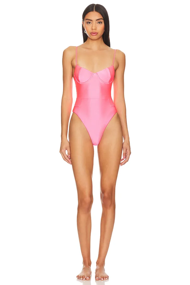 Gage One Piece Candy Pink Women Lovers and Friends Swimsuits and CoverUps