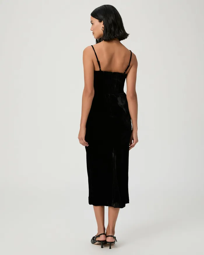 Gaia Dress 8211 Black Velvet Women Dresses PAIGE