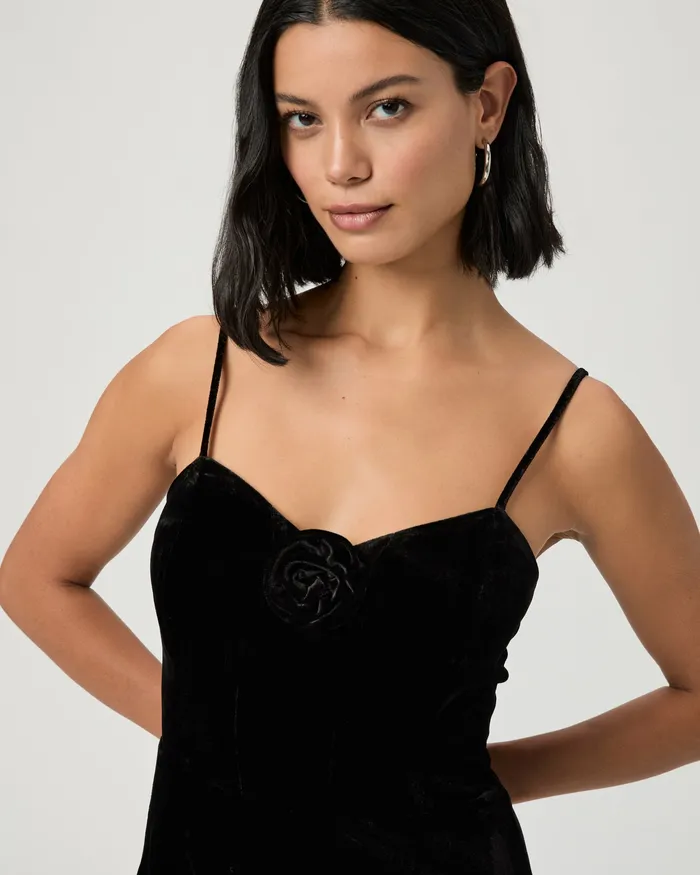 Gaia Dress 8211 Black Velvet Women Dresses PAIGE