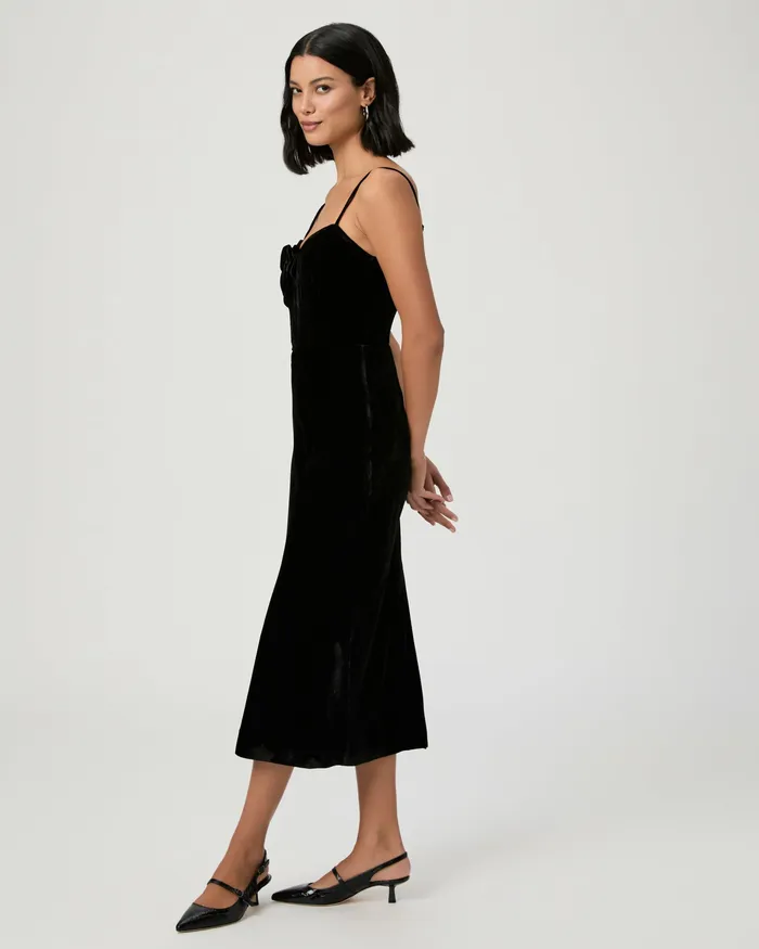 Gaia Dress 8211 Black Velvet Women Dresses PAIGE