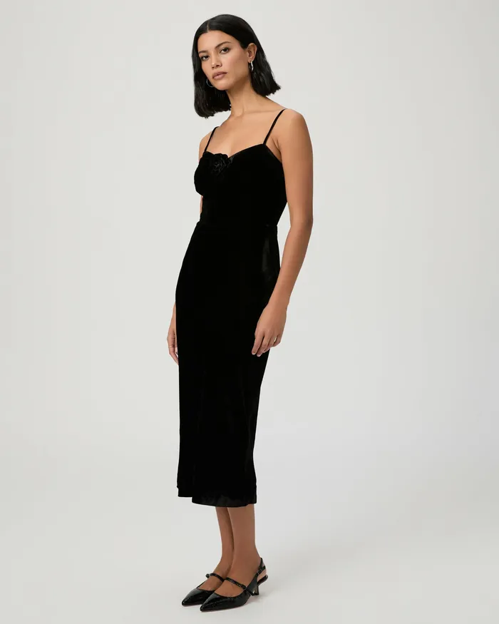 Gaia Dress 8211 Black Velvet Women Dresses PAIGE