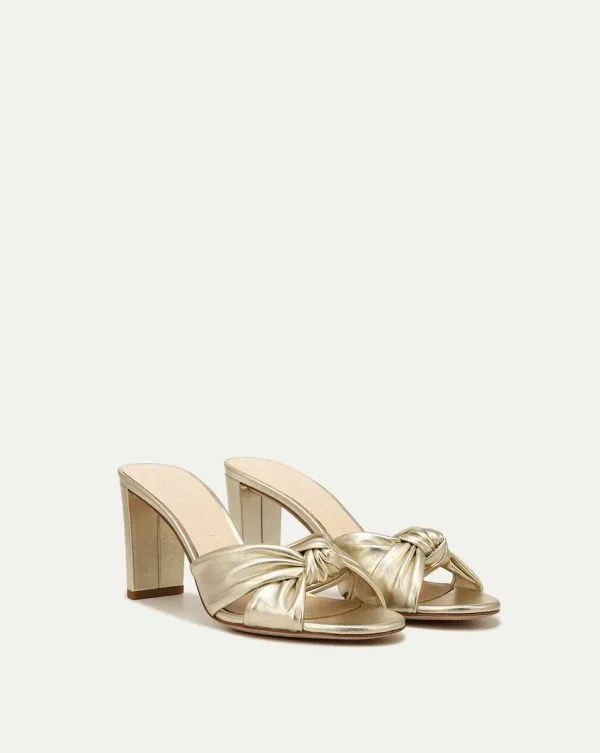 Ganita KnotFront Sandal Platinum Women Veronica Beard Shoes Ganita KnotFront Sandal Platinum Women Veronica Beard Shoes