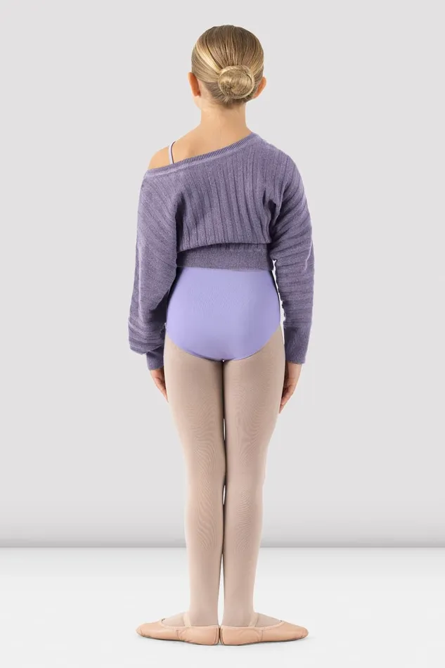 Girls Jasmine Cropped Sweater Lilac Children Warmups Bloch Girls Jasmine Cropped Sweater Lilac Children Warmups Bloch