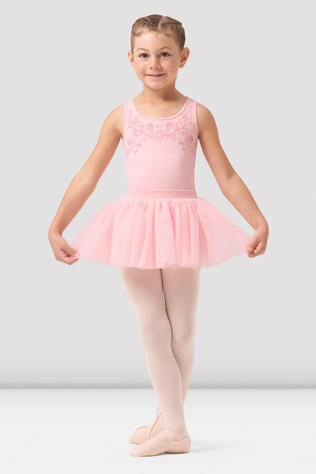Girls Leila Cross Back Tutu Dress Candy Pink Children Leotards Bloch