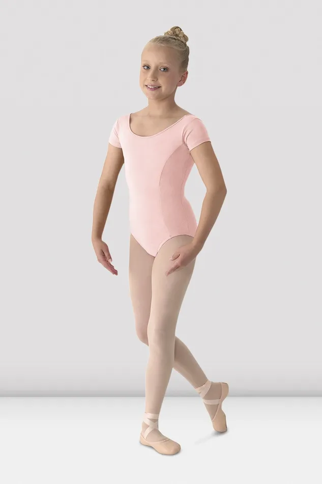 Girls Mirella Classic Short Sleeve Leotard Pink Children Basics Bloch