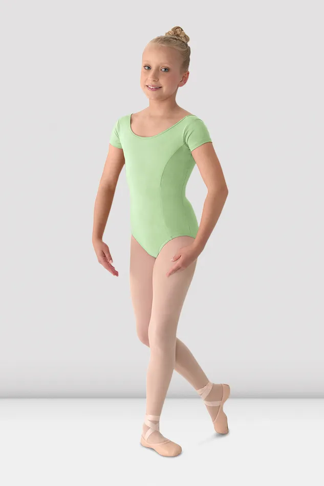 Girls Mirella Classic Short Sleeve Leotard Seafoam Children Basics Bloch