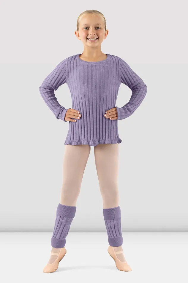 Girls Rose Twist Back Sweater Lilac Children Tops Bloch