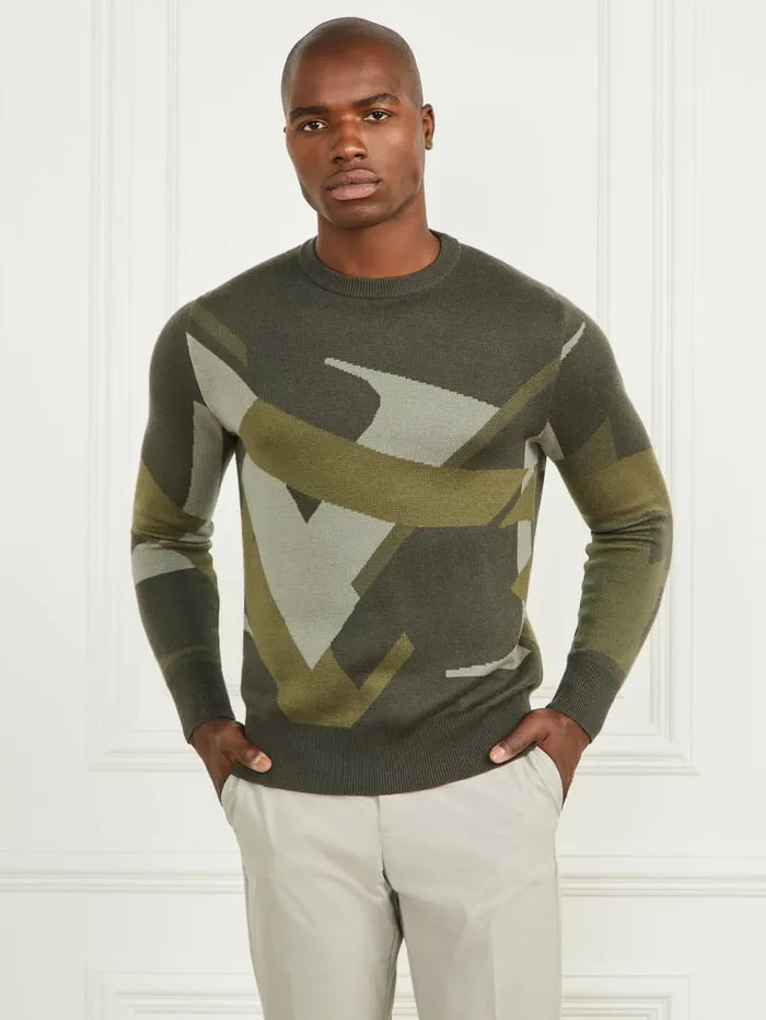 GUESS Abstract Jacquard Crewneck Sweater Macro Typography Jacquard Men Hoodies and Sweaters GUESS Abstract Jacquard Crewneck Sweater Macro Typography Jacquard Men Hoodies and Sweaters