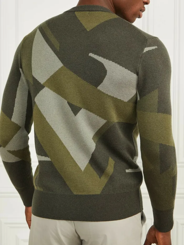 GUESS Abstract Jacquard Crewneck Sweater Macro Typography Jacquard Men Hoodies and Sweaters GUESS Abstract Jacquard Crewneck Sweater Macro Typography Jacquard Men Hoodies and Sweaters