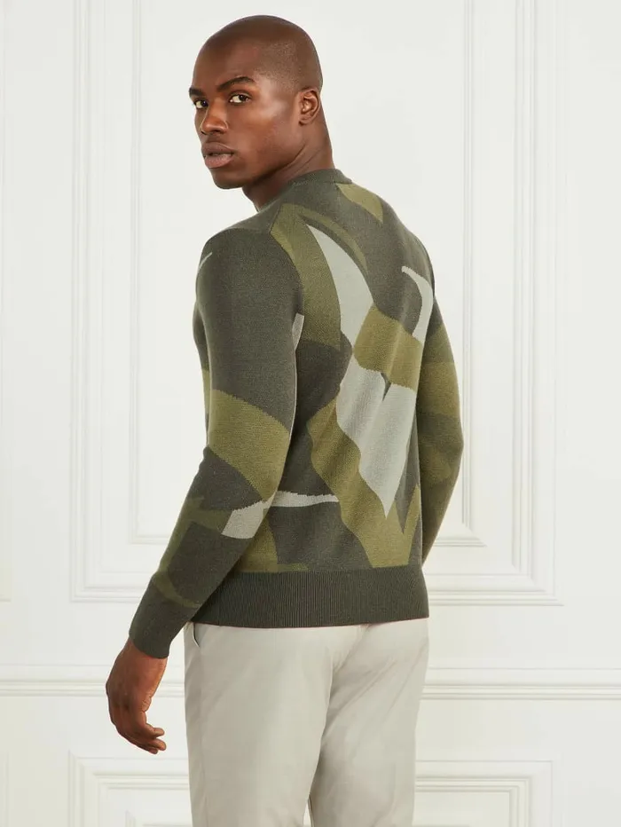 GUESS Abstract Jacquard Crewneck Sweater Macro Typography Jacquard Men Hoodies and Sweaters GUESS Abstract Jacquard Crewneck Sweater Macro Typography Jacquard Men Hoodies and Sweaters