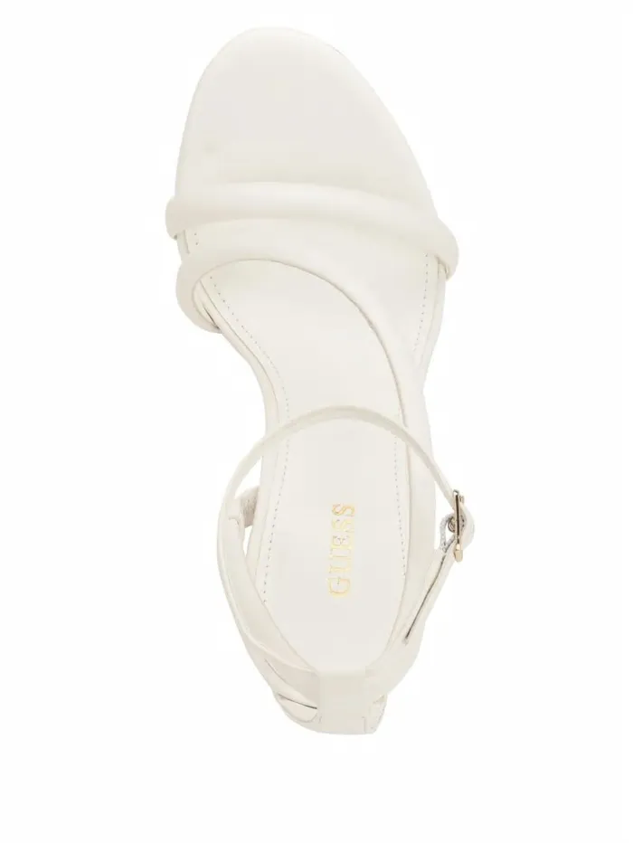 GUESS Casilda Strappy Stiletto Heels White Women Heels