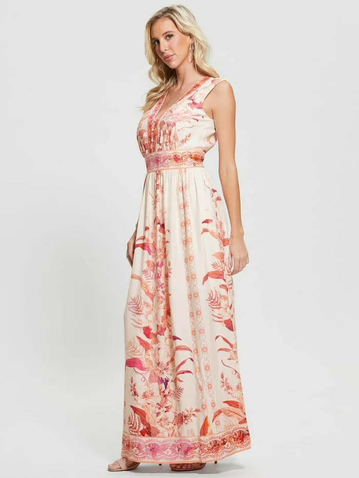 GUESS Dresses and Jumpsuits Women Gisel Printed Maxi Dress Reclaimed Romance GUESS Dresses and Jumpsuits Women Gisel Printed Maxi Dress Reclaimed Romance