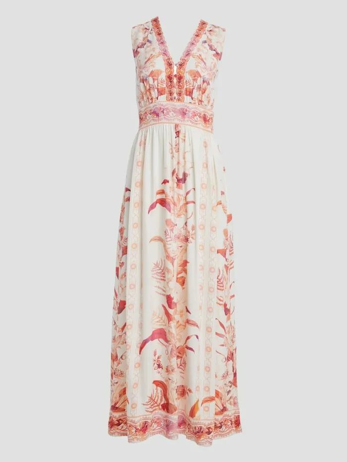 GUESS Dresses and Jumpsuits Women Gisel Printed Maxi Dress Reclaimed Romance GUESS Dresses and Jumpsuits Women Gisel Printed Maxi Dress Reclaimed Romance