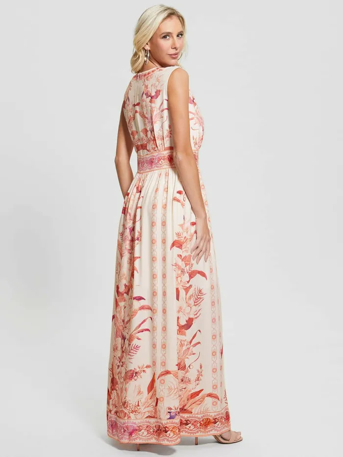 GUESS Dresses and Jumpsuits Women Gisel Printed Maxi Dress Reclaimed Romance GUESS Dresses and Jumpsuits Women Gisel Printed Maxi Dress Reclaimed Romance