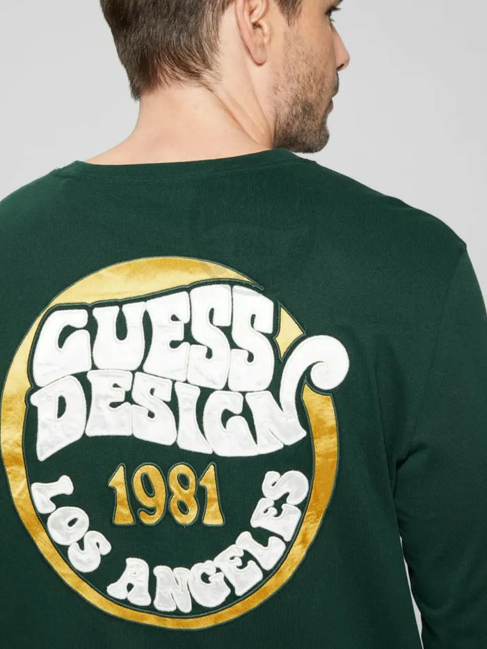 GUESS Eco GUESS Crewneck Patch Tee Alpine Grove Men TShirts and Tanks