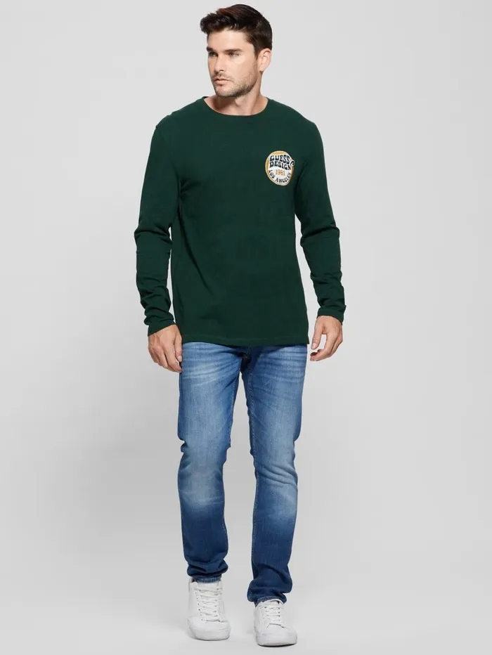 GUESS Eco GUESS Crewneck Patch Tee Alpine Grove Men TShirts and Tanks GUESS Eco GUESS Crewneck Patch Tee Alpine Grove Men TShirts and Tanks