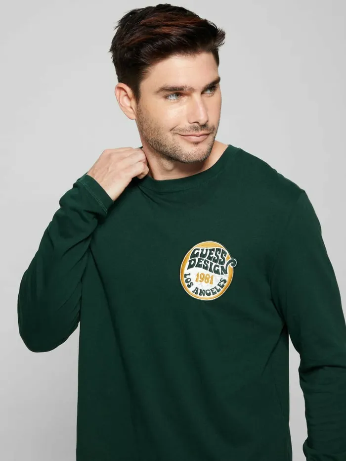 GUESS Eco GUESS Crewneck Patch Tee Alpine Grove Men TShirts and Tanks GUESS Eco GUESS Crewneck Patch Tee Alpine Grove Men TShirts and Tanks