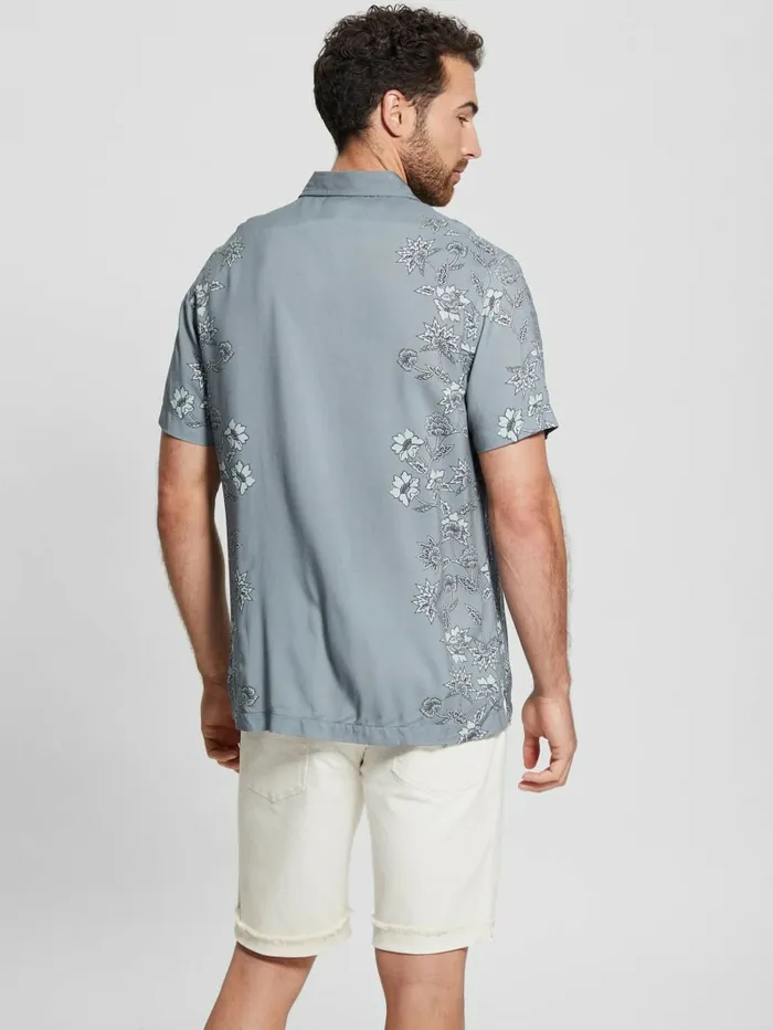 GUESS Eco Rayon Moroccan Floral Shirt Moroccan Border Men Shirts GUESS Eco Rayon Moroccan Floral Shirt Moroccan Border Men Shirts