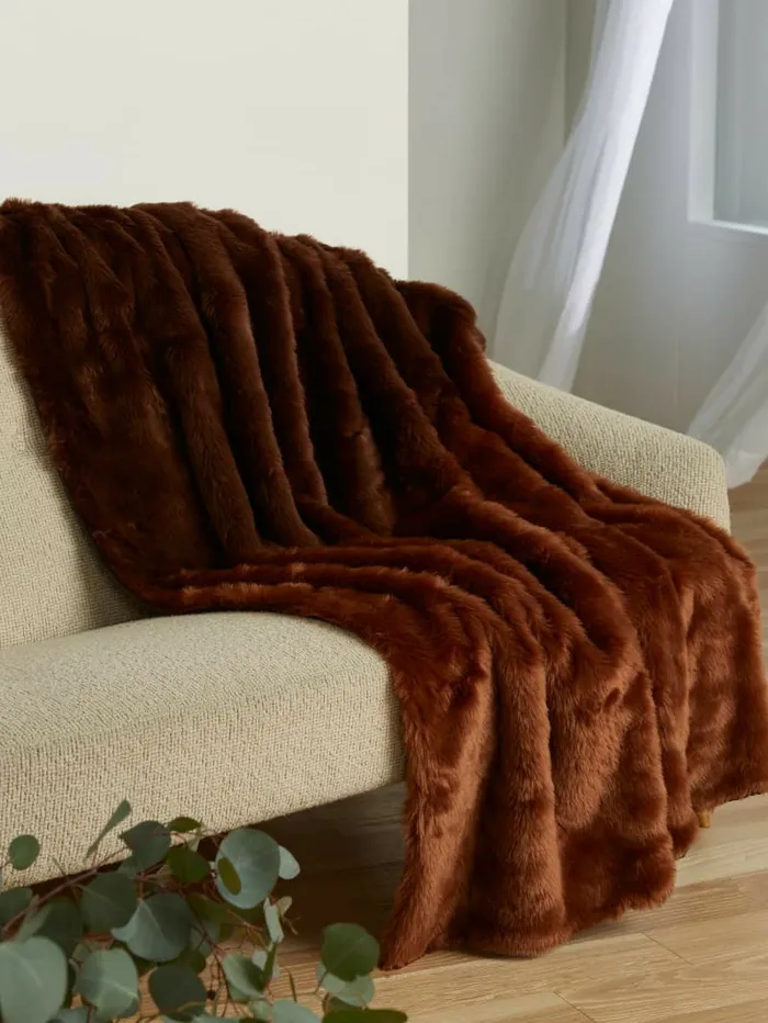 GUESS FauxFur Blanket Buddhist Wash Women Home