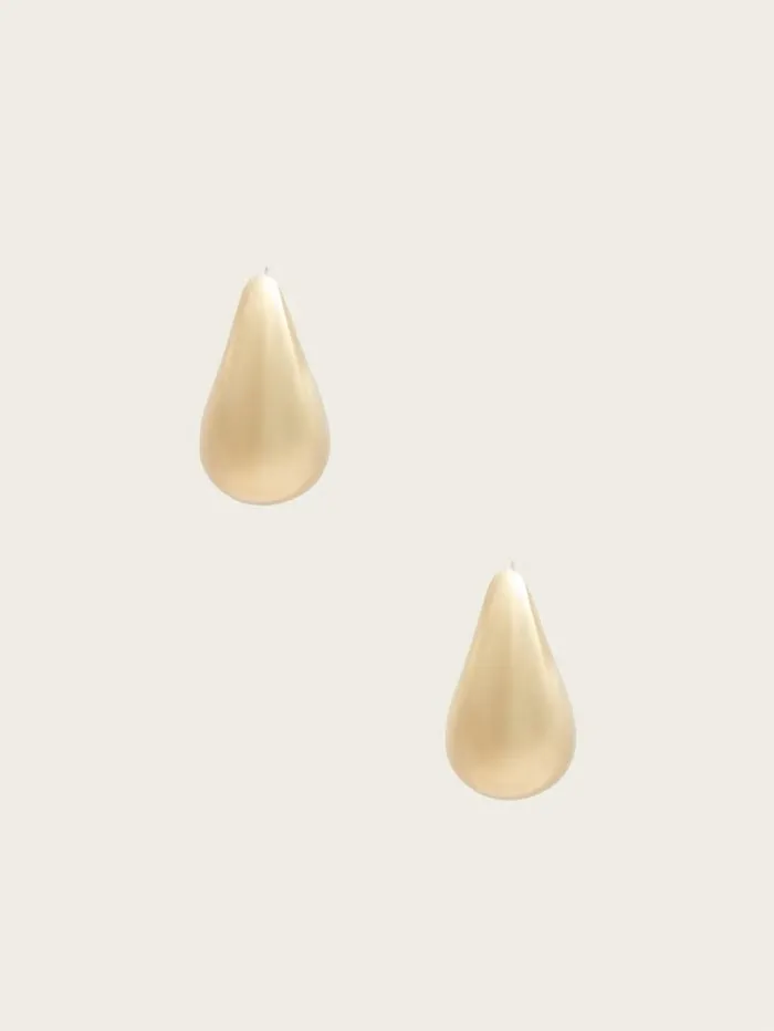 GUESS GoldTone Teardrop Stud Earring SilverGold Women Jewelry