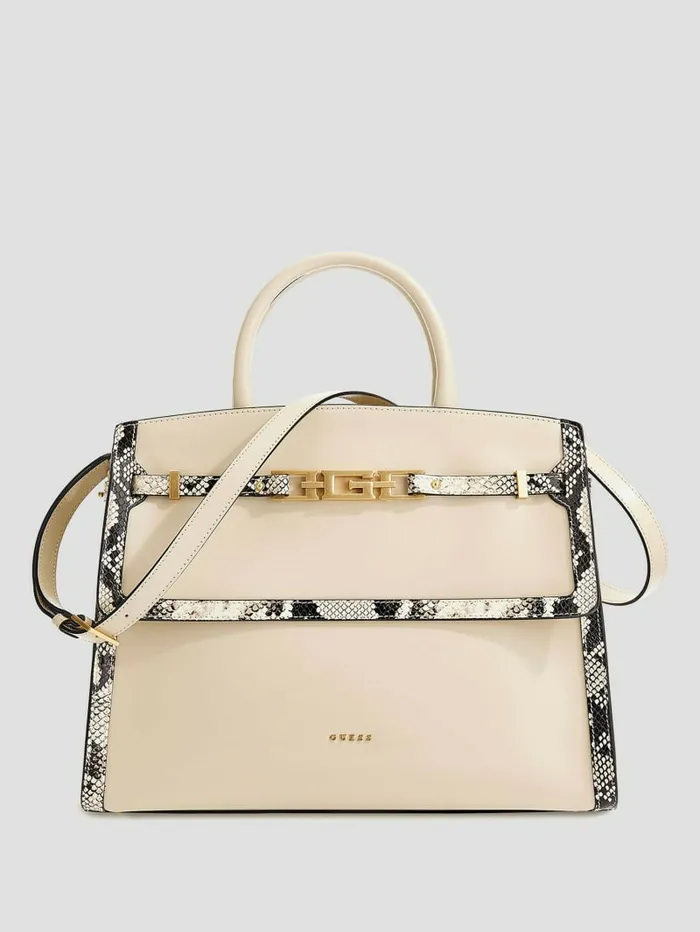 GUESS Handbags Women Cristina Medium Leather Satchel Multi