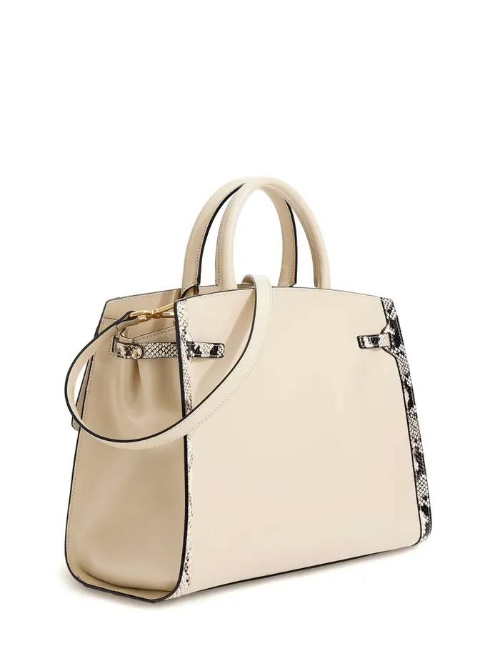 GUESS Handbags Women Cristina Medium Leather Satchel Multi GUESS Handbags Women Cristina Medium Leather Satchel Multi