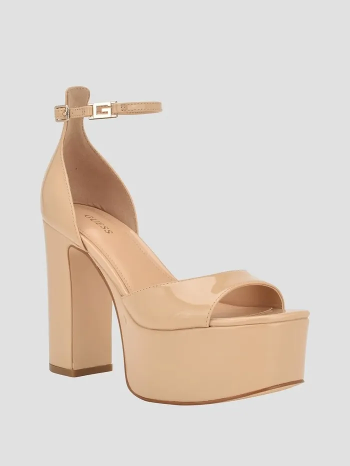 GUESS Heels Women Selima Platform Heels Light Natural 110