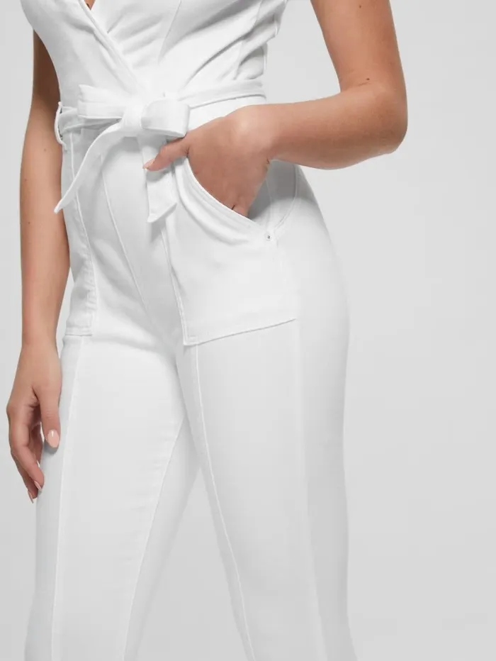 GUESS Jeans and Denim Women Leslie Denim Jumpsuit Pure White GUESS Jeans and Denim Women Leslie Denim Jumpsuit Pure White