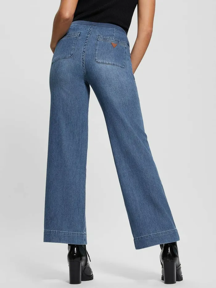 GUESS Jeans and Denim Women Rina WideLeg Jeans Noka Wash