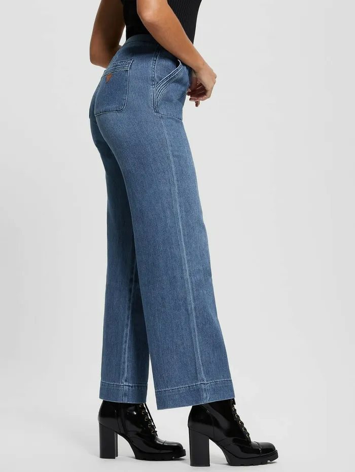 GUESS Jeans and Denim Women Rina WideLeg Jeans Noka Wash