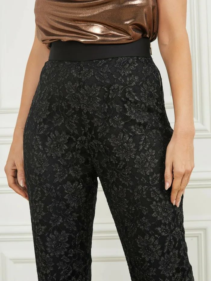 GUESS Kate Lace Pant Black Women Bottoms GUESS Kate Lace Pant Black Women Bottoms