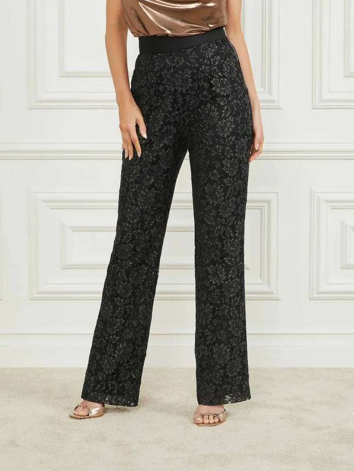 GUESS Kate Lace Pant Black Women Bottoms GUESS Kate Lace Pant Black Women Bottoms