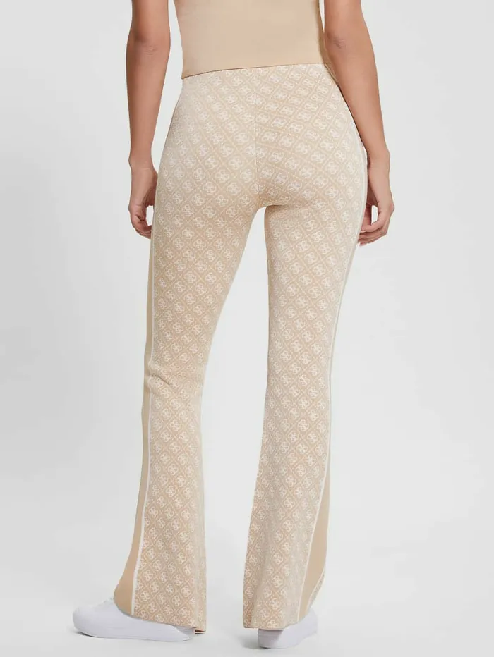 GUESS Lise Quattro G Logo Sweater Pant Cream And Irish Combo Women Bottoms GUESS Lise Quattro G Logo Sweater Pant Cream And Irish Combo Women Bottoms